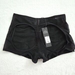 Fashion Nova Butt Lifter Boy Short NWT Black High Waisted Stretch Shapewear Med